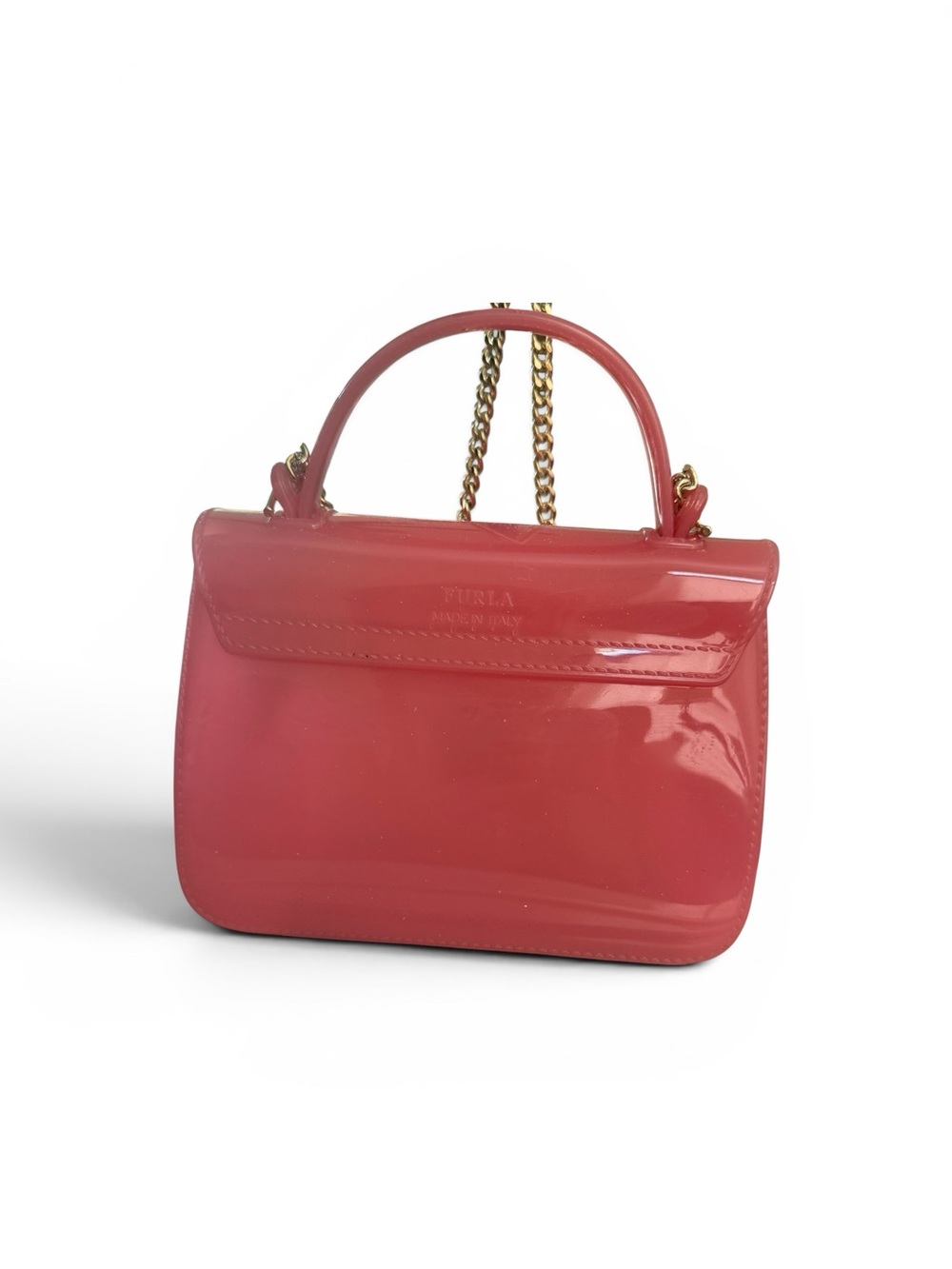 Furla Classic Small Mini Pink Top-Handle Jelly Crossbody Bag NWOT - Picture 5 of 9